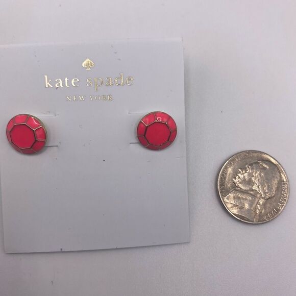 Kate Spade Pink & Gold Studs - Picture 5 of 5
